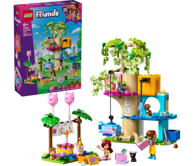 LEGO Friends 42666 Kocie przyjęcie urodzinowe i domek na drzewie - 1331630 - zdjęcie 2